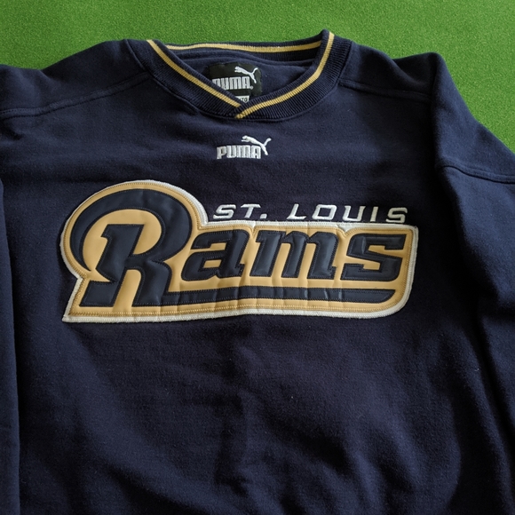 Puma NFL St Louis Rams Crewneck Sweatshirt Navy XL - Picture 8 of 8